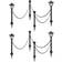 vidaXL Chain Fence and Poles Ground Lighting 70cm 4pcs