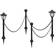 vidaXL Chain Fence and Poles Ground Lighting 70cm 4pcs