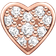 Thomas Sabo Charm Club Individual Heart Pavé Pin Earring - Rose Gold/Transparent