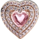 Pandora Sparkling Levelled Heart Charm - Rose Gold/Pink