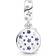 Pandora Santa Claus On The Moon Double Dangle Charm - Silver/Gold/Blue/Transparent