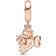 Pandora Heart Winged Angel Dangle Charm - Rose Gold/Transparent