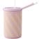 Design Letters Kids Life Straw Cup Stripe