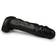 All Black Realistic Dildo, 22 cm