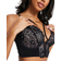 Pour Moi Confession Front Fastening Underwired Bralette - Black/Pink