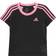 Adidas Girl's 3-Stripes T-shirt - Black/Pink