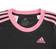 Adidas Girl's 3-Stripes T-shirt - Black/Pink