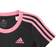 Adidas Girl's 3-Stripes T-shirt - Black/Pink