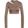 Adidas Hyperglam Training Long Sleeve T-shirt Women - Chalky Brown