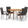 vidaXL 3071809 Patio Dining Set, 1 Table incl. 4 Chairs