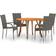 vidaXL 3071809 Patio Dining Set, 1 Table incl. 4 Chairs