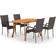 vidaXL 3071999 Patio Dining Set, 1 Table incl. 4 Chairs