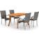 vidaXL 3071999 Patio Dining Set, 1 Table incl. 4 Chairs