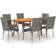 vidaXL 3072002 Patio Dining Set, 1 Table incl. 6 Chairs