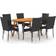 vidaXL 3072002 Patio Dining Set, 1 Table incl. 6 Chairs