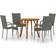 vidaXL 3071752 Patio Dining Set, 1 Table incl. 4 Chairs