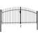 vidaXL Double Door Fence Gate with Spear Top 300x150cm