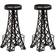 vidaXL Real Leather Bar Stool 76cm 2pcs