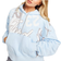 Nike Jordan All Over Printed Fleece Hoodie Women's - Celestine Blue/Summit White