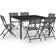 vidaXL 3073535 Patio Dining Set, 1 Table incl. 6 Chairs