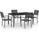 vidaXL 3073516 Patio Dining Set, 1 Table incl. 4 Chairs