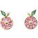 Pico Grapefruit Crystal Studs - Gold/Pink/Green