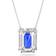 Swarovski Chroma Octagon Necklace - Silver/Blue/Transparent