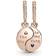 Pandora Splittable Yin & Yang Sparkling Dangle Charm - Rose Gold/White/Blue/Transparent