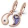 Pandora Splittable Yin & Yang Sparkling Dangle Charm - Rose Gold/White/Blue/Transparent