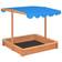 vidaXL Sandbox with Adjustable Roof Firwood