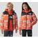 The North Face Youth 1996 Printed Retro Nuptse Jacket - Red Orange/Tagline Toss Print (NF0A5IYC)