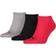 Puma Unisex Adult Invisible Socks 3-pack - Black/Red/Grey