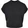 Urban Classics Ladies Short Pigment Dye Cut On Sleeve Tee - Black