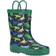 Cotswold Childrens/Kids Sprinkle Wellington Boots - Green/Black/Sky Blue