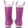 Cotswold Childrens/Kids Captain Striped Wellington Boots - Pink