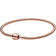 Pandora Moments Barrel Clasp Snake Chain Bracelet - Rose Gold