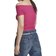 Urban Classics Ladies Off Shoulder Rib Tee - Bright Violet