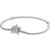 Pandora Moments Asymmetric Star Clasp Snake Chain Bracelet - Silver/Transparent