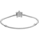 Pandora Moments Asymmetric Star Clasp Snake Chain Bracelet - Silver/Transparent