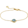 Monica Vinader Siren Fine Chain Bracelet - Gold/Aquamarine