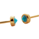 Monica Vinader Mini Gem Stud Earrings - Gold/Turquoise