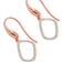 Monica Vinader Riva Kite Earrings - Rose Gold/Diamond