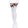 Leg Avenue White Knee Socks with Black Bows Deluxe