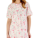 Slenderella 42" Picot Trim Floral Jersey Nightdress - Ivory