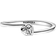 Pandora Tilted Heart Solitaire Ring - Silver/Transparent