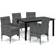 vidaXL 3094981 Patio Dining Set, 1 Table incl. 4 Chairs