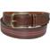 Tommy Hilfiger Contrast Stitch Stripe Inlay Leather Belt - Tan