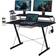 Techni Sport Computer Gaming Desk - Black, 1200x596x1054mm