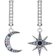 Thomas Sabo Royalty Star & Moon Hoop Earrings - Silver/Multicolour