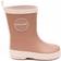 Pom Pom Rubber Boots - Rose Glitter